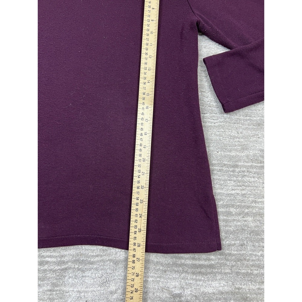 New York & Company Sweater Women‎ Large Purple Cowl Neck - Picture 6 of 11